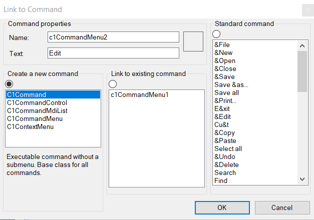 Create a New Command WinForms Apps