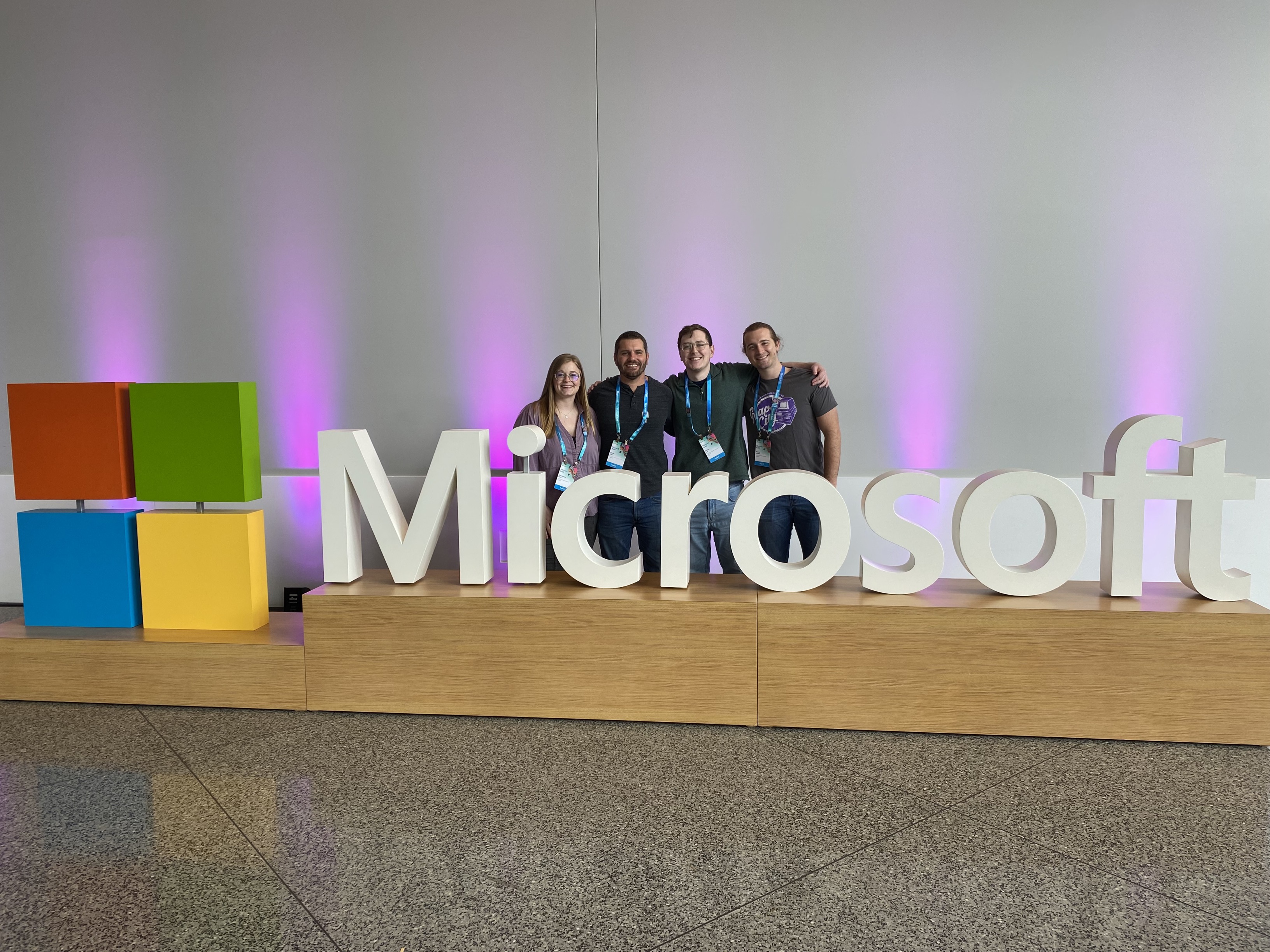 The GrapeCity Exhibiting Team at the Microsoft Sign
