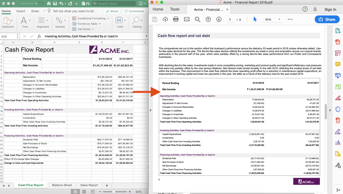 Render Excel Ranges Inside a PDF using GrapeCity Documents for Excel .NET v2.2
