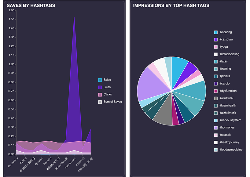 Business Intelligence Dashboard - Understanding Hashtag Analytics Social Media Dashboard
