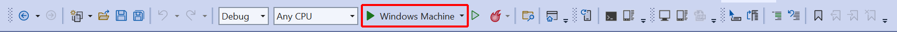 Visual Studio Window Machine Button