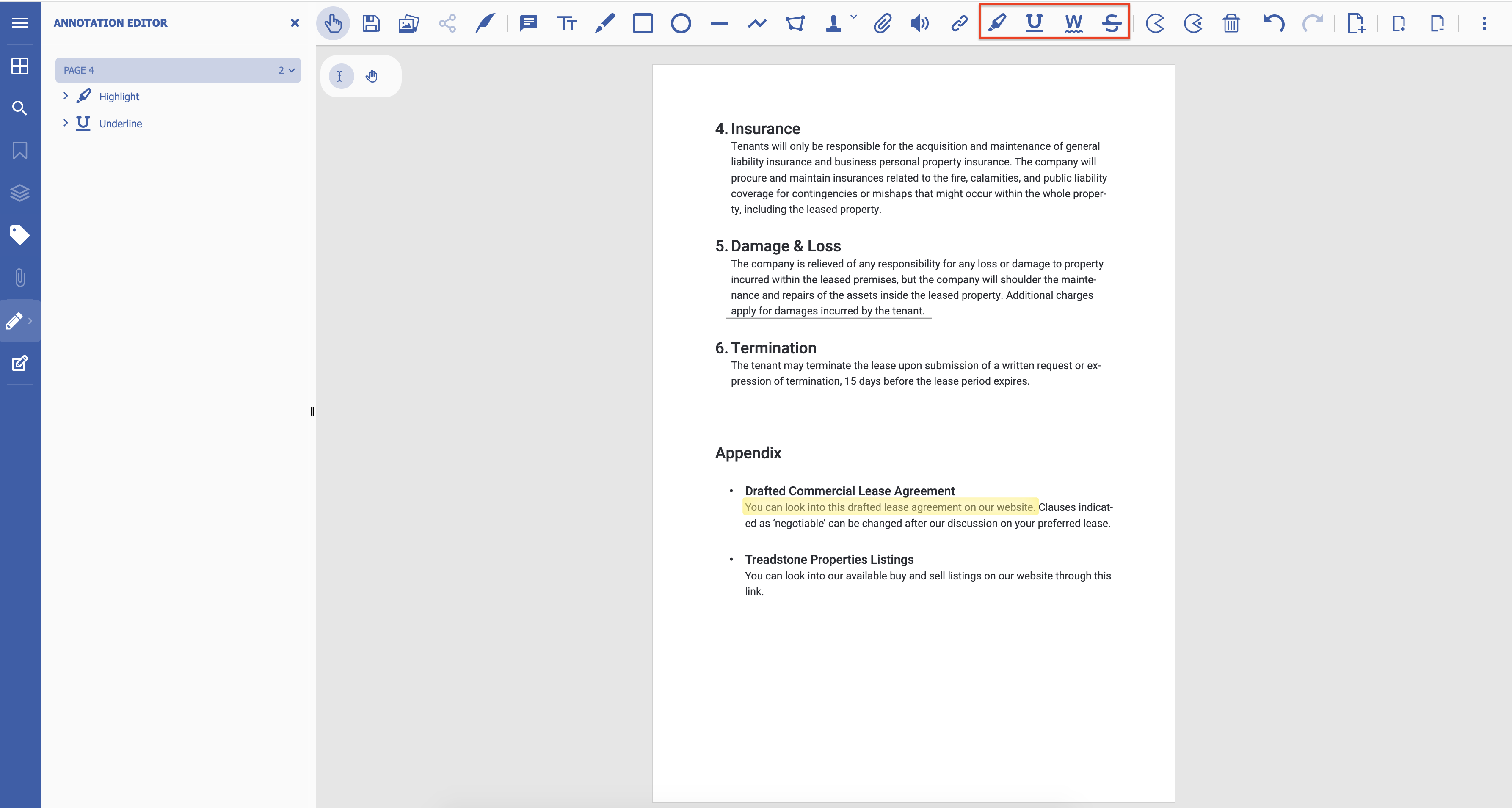 JavaScript PDF Highlight Annotations
