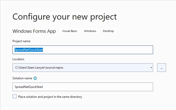 Configure Your New Project