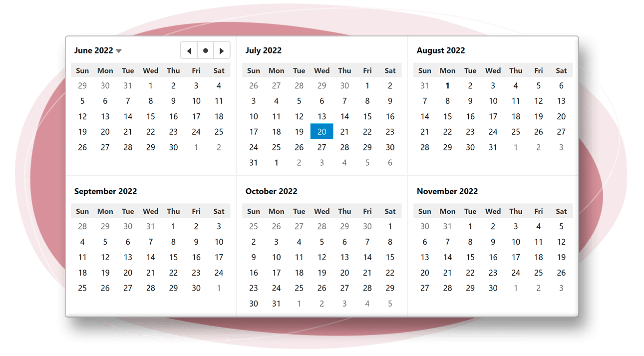Custom Calendar Control MVC ComponentOne