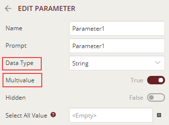 Adding parameter to report