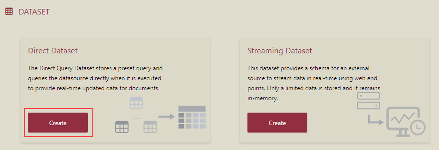 Create Direct Datasets