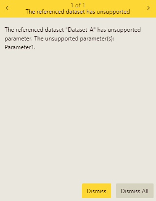 Error Message for Unsupported parameters