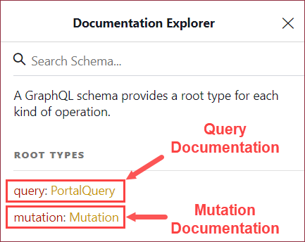 GraphiQL - Documentation Explorer