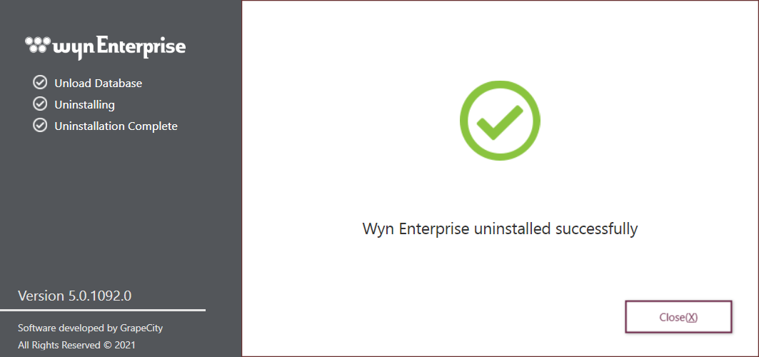 Uninstalling Wyn Enterprise