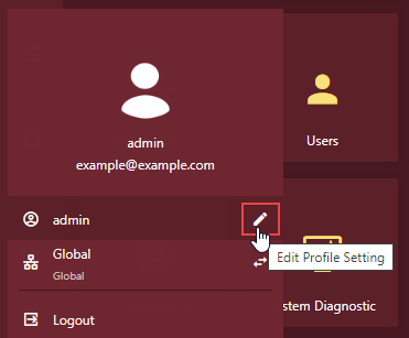 Modify profile settings