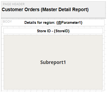 Customized Appearance of Master Report Example