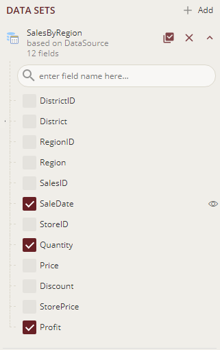 Enable Select Fields option
