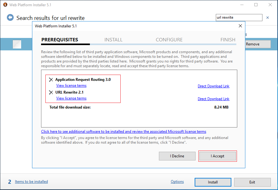 Instal Application Request Routing in Web Platform Installer