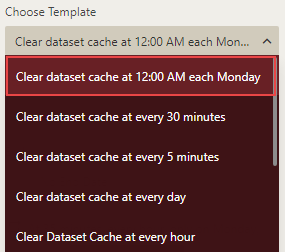 Choose a schedule template