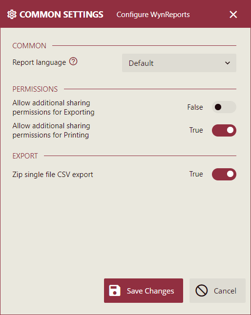 Common settings on Admin Portal