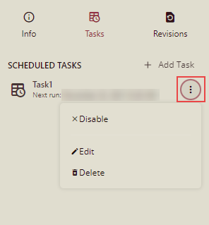 Modifying the scheduled task