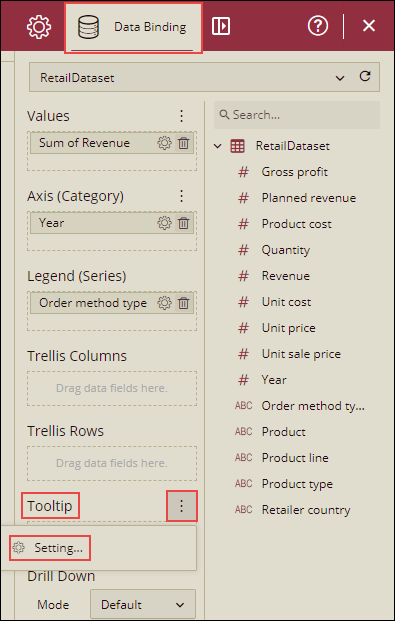 Tooltip Setting Icons