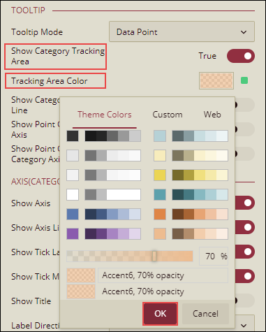 Select Category Tracking Area