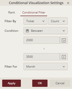 Conditional Filter Settings