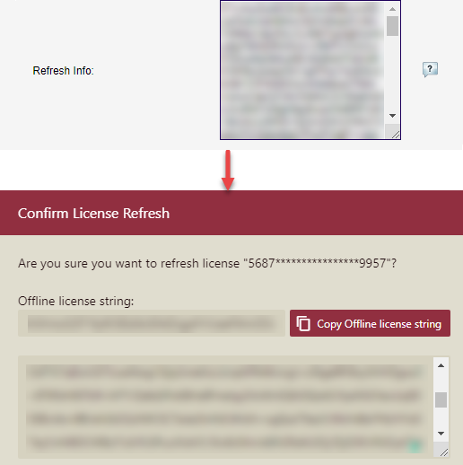 Refresh the License Key in Offline Mode