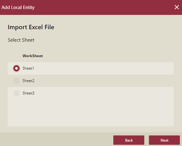 Add External Data by uploading an Excel file