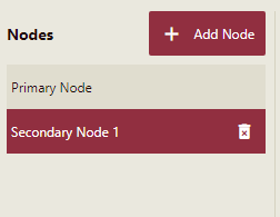 Nodes List displaying all the available nodes