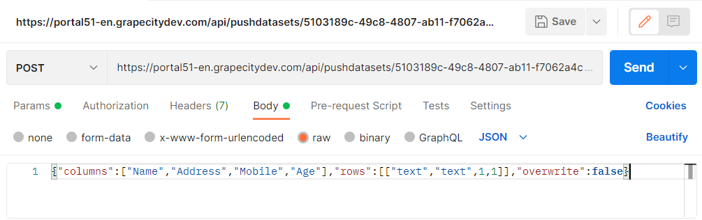 Copy the Request Body to Postman