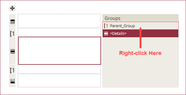 Right click on parent group to add child group