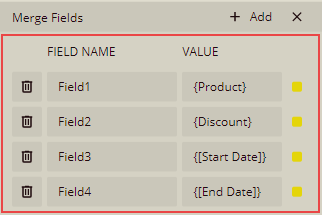 Adding Field Value Pairs from Dataset