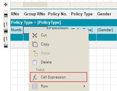 Select Cell Expression from the context menu