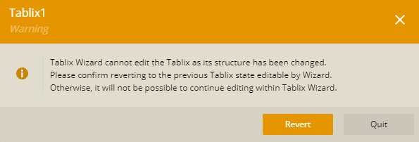 Tablix Warning Message