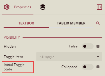 Specify the toggle state for the icons
