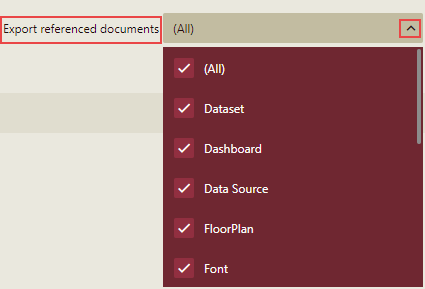 Export Referenced Documents on the Export Page