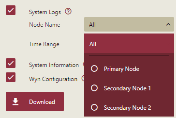 Download the system diagnostic logs