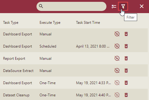 Tasks Management Page in Admin Portal