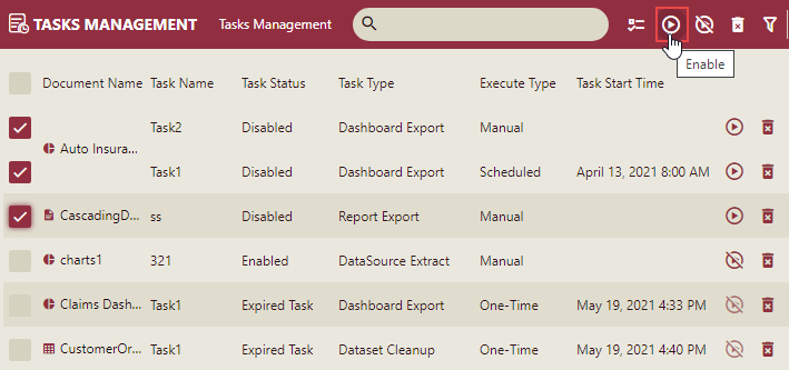 Enable a Task