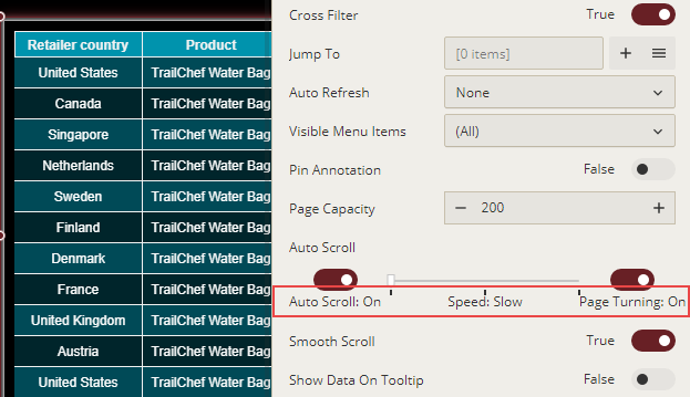 Enabling Automatic Scrolling in Data Table