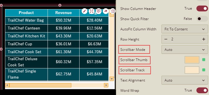 Customize the scrollbar default colors